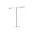 thumbnail image 5 of 60X76 '' Chrome Frameless Shower Door, Bathroom Sliding Shower Door with 304 Stainless Steel Pulleys & Adjustable Soft Closing Function, 5 of 9