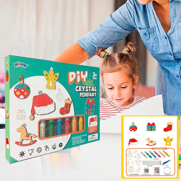 Kit de arte DIY Crystal Paint - Kit de graffiti 3D para repostería y pintura adhesiva, botellas de 20 ml, mezcla de colores para arte de ventanas y colgantes, manualidades no tóxicas para regalos