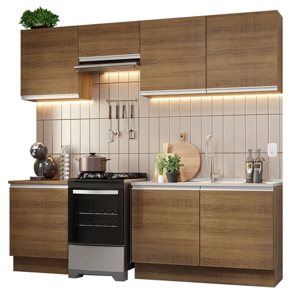 Cocina Integral 240cm Madera Glamy Madesa 09