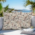 thumbnail image 4 of Dog Claws Outdoor Pillow Covers Pack of 2 Dog Bones Love Vintage Texture Waterproof Throw Pillow Covers Decorative Cushion Cases for Patio Garden Tent Balcony Couch 26x26 inch, 4 of 8