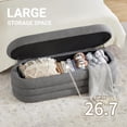 thumbnail image 3 of Gericco Storage Multi-Functional Ottomans, Gray, 49.2 Inch, 3 of 6