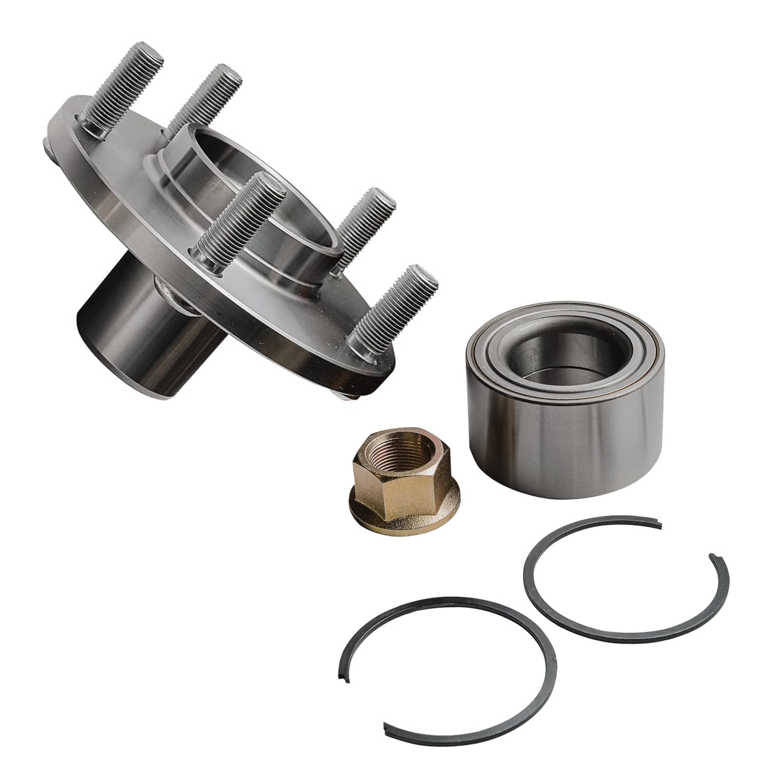 Detroit Axle - 2 Front Wheel Bearing Hubs Assembly for Infiniti I30 I35 Nissan Altima Maxima X-Trail [5 Lugs Hub]