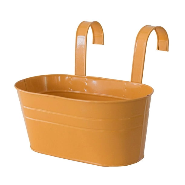 Maceta colgante Macarena de hierro desmontable naranja