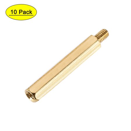 

Uxcell Brass M4 40mm+6mm Male-Female Hex Standoff 10 Pack