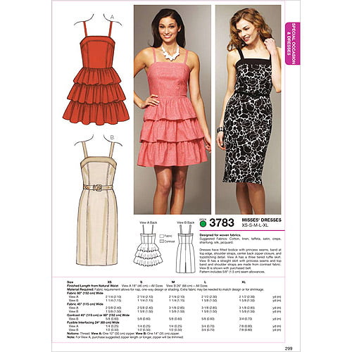 Kwik Sew Pattern Dresses, (XS, S, M, L, XL) - Walmart.com