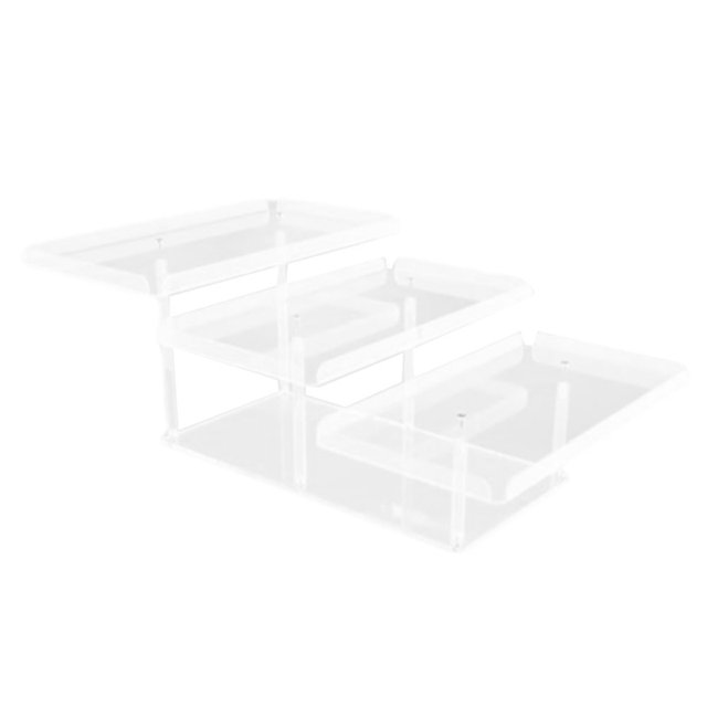 3 Tier Acrylic Display Riser Shelf Display Stand,Dessert Cupcakes Stand Makeup Perfume Holder Style A