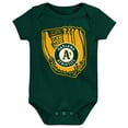 thumbnail image 3 of Newborn & Infant Gold/Green/White Oakland Athletics Minor League Player Three-Pack Bodysuit Set, 3 of 4