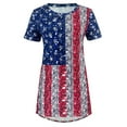 thumbnail image 2 of Mytrendy Women American Flag Print Round Neck Short Sleeve Casual Top T-Shirt, 2 of 3