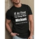 thumbnail image 1 of Camiseta gráfica de Michael: Camiseta informal de verano de manga corta con estampado de Michael para hombre, 1 of 4