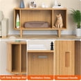 thumbnail image 6 of Winkalon Cat Litter Box Enclosure with Sliding Tambour Door, 37.4" Hidden Litter Box Furniture, Wood Cat Litter Box Cabinet for Living Room, Oak, 6 of 9