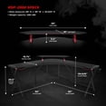 RESPAWN 2000 Gaming Computer Desk, LShaped Desk, in Red (RSP2000RED