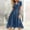 Blue, variant on TMOYZQ Denim Shirt Dress for Women Short Sleeve Casual V Neck High Low Bottom Jeans Dresses with Pockets