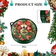 thumbnail image 2 of EcoSummer 6-Pack Christmas Wreath Storage Bags, 30x30x7.8 Inch Heavy-Duty Clear Storage Containers with Reinforced Handles, Zippered Holiday Decor Box for Door Wreaths, Garlands, Seasonal Ornaments, 2 of 8