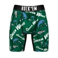 thumbnail image 2 of Men's Rock Em Socks Green Tulane Green Wave All Over Logo Boxer Briefs, 2 of 3