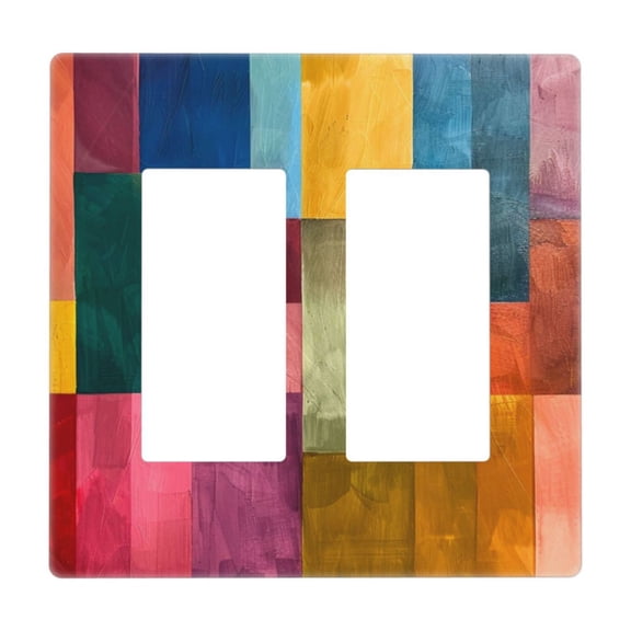 Coloful Plate Light Switch Cover Decorative Switch Plates and Outlet Covers Wall Plate for Electrical Kitchen Home Office Art Decor Standard Size