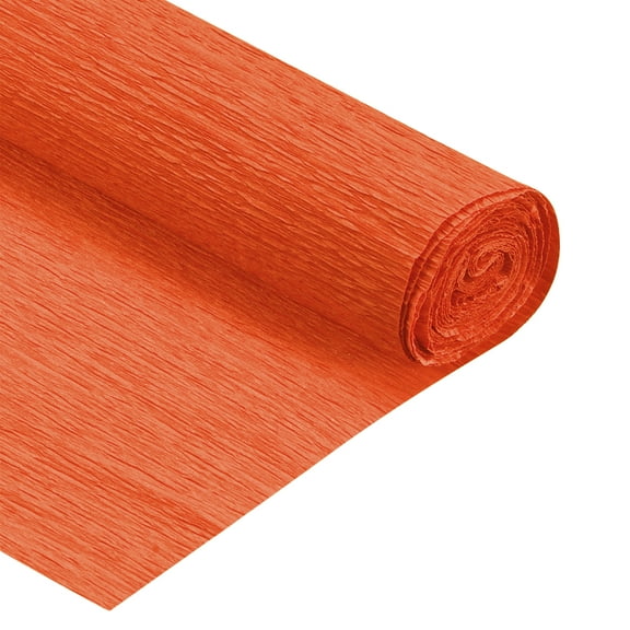 Uxcell Crepe Paper Roll Crepe Paper Decoration 6.9ft Long 20" Wide Orange Red