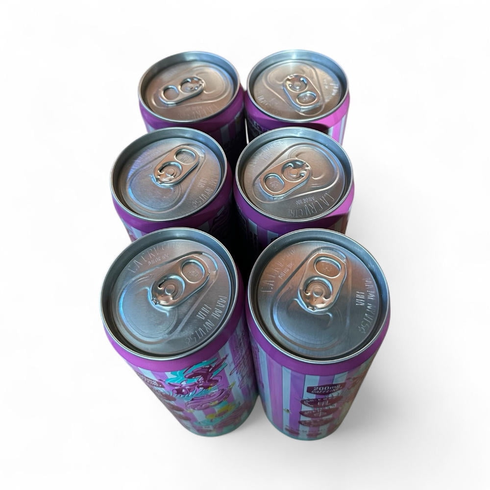New Alani Energy Drinks Cotton Candy - Sugar-Free, Low-Calorie, 200mg Caffeine, Energy Boost Drink 12 fl oz (Pack of 6)