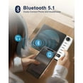 thumbnail image 3 of Reproductor de CD Portátil Retro Leapwell con Bluetooth, Batería Recargable USB-C y Altavoces Hi-Fi, Diseño Compacto Blanco con Mando a Distancia, 3 of 6