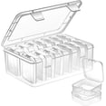 thumbnail image 1 of Organizadores de cuentas pequeñas, 15 piezas Cajas de almacenamiento de plástico Mini recipientes de almacenamiento de cuentas transparentes Cajas transparentes con tapa con bisagras y caja, 1 of 5