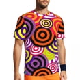 thumbnail image 2 of T Shirt For Men Vintage 70S T-Shirt Man Colorful Circles Print Awesome Gym T-Shirts Breathable Summe, 2 of 7