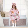 thumbnail image 7 of FORMRS Wearable Blanket Hoodie with Sleeves for Kids Cozy Flannel Sweatshirt, Pink Halloween Ghosts, 7 of 7