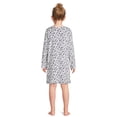 thumbnail image 3 of Wonder Nation Girls Long Sleeve Fleece Sleep Gown, Sizes 4-18 & Plus, 3 of 5