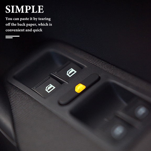 Hemoton 1 Set Of Car Button Start Cover Car Decals Dashboard Button Sticker Car Switch Sticker Automatic Car Decal Sticker Car Window Button Stickers Car Decal Stickers