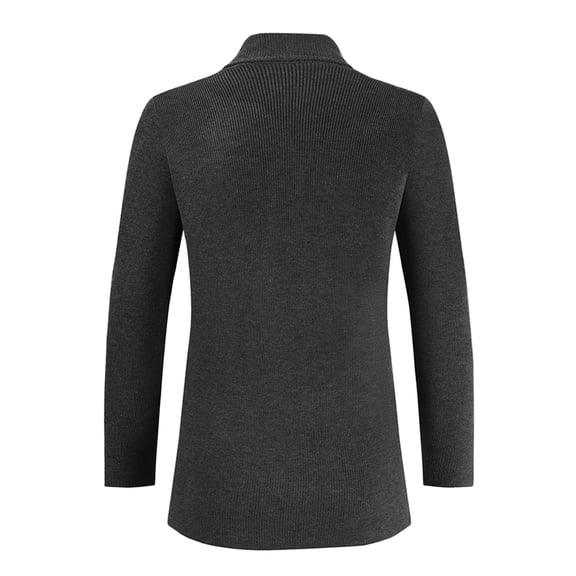 Vedolay Mens Cardigan Sweater Knit Zip Cardigan Sweater with Pockets Black,XL