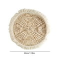 thumbnail image 3 of DwellJoy Handwoven 36 Boho Rattan Wall Art, Natural Fiber Circle Decor for Living Room, Bedroom, Home - Macrame Hanging Pendant, 3 of 6