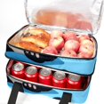 thumbnail image 5 of Panda Double Layered Insulated Lunch Bag with Two Compartments, Large Capacity, Refrigeration, and Hand Carry - 7.1x11.4x16.1 Inches, 5 of 6