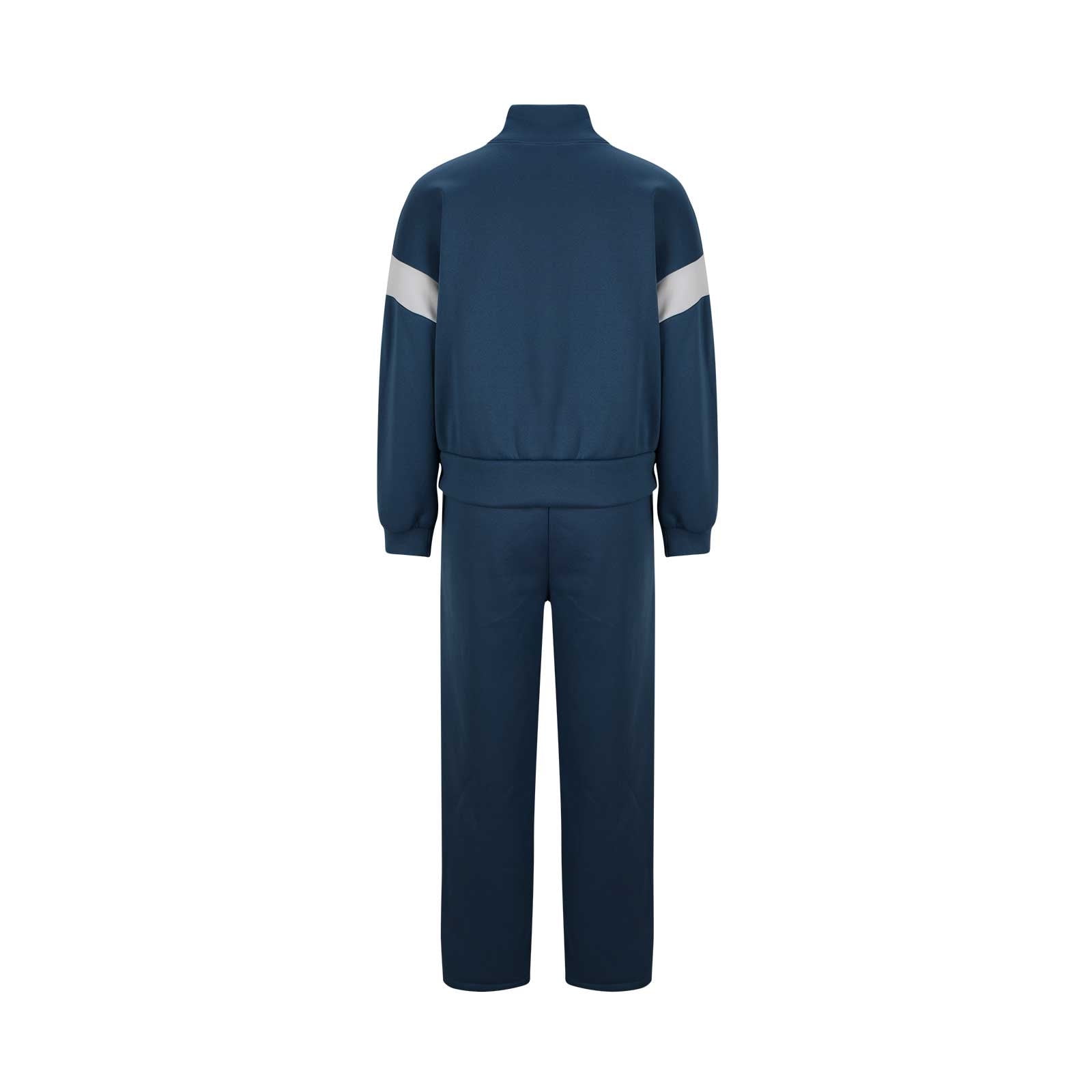 YUGYXL Womens Color Block Tracksuit 2 Pieces Outfits Long Sleeve Zipper Jacket and Pants Sportswear Sweatsuits with Pocket Blue L