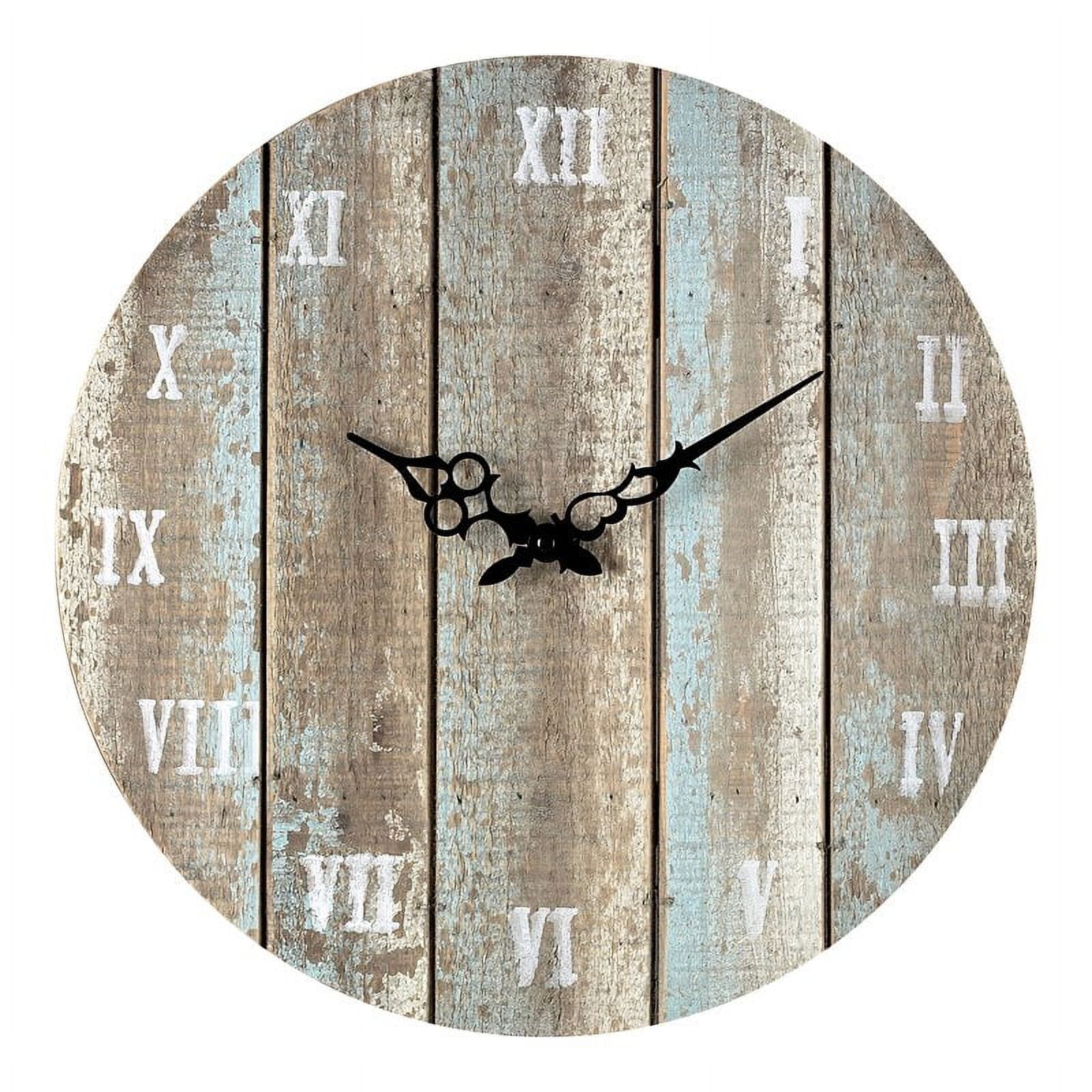 Sterling Roman Numeral Wall Clock in Belos Light Blue