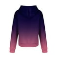 thumbnail image 5 of Women's Gradient Color Drawstring Hooded Sweatshirt with Pocket, Soft Fleece Lined Long Sleeve Pullover Top for Casual Streetwear, Daily Comfort Wear and Outdoor Activities GY1 L, 5 of 9