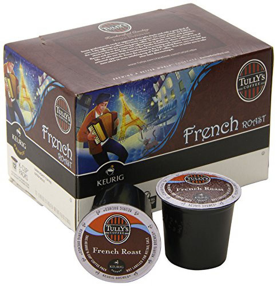 Tullys Coffee Dark Roast, French Roast, 12 ct K, Cups for Keurig Brewers