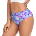 thumbnail image 2 of Fotbe Blue Skull Daisy Calzones Estampados para Mujer – Ropa Interior de Algodón, Cómoda, Suave y Elástica-4X-Large, 2 of 6