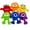 Set of all 6 Jumbo Monsters, variant on Big Dog Toys 18 Inch Jumbo Cuddle Monsters Soft Plush with Extra Large Squeaker (Blue One Eye)