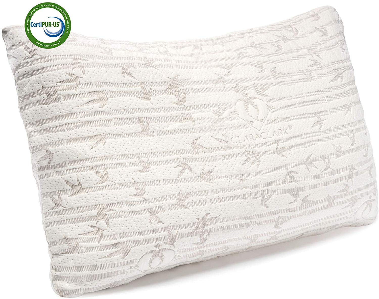 Clara Clark Shredded Memory Foam King (CalKing) Size Pillow with