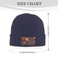 thumbnail image 3 of ZICANCN Persian Paisley Red Floral Knit Beanie Hat, Winter Cap Soft Warm Classic Hats for Men Women, Navy Blue, 3 of 8