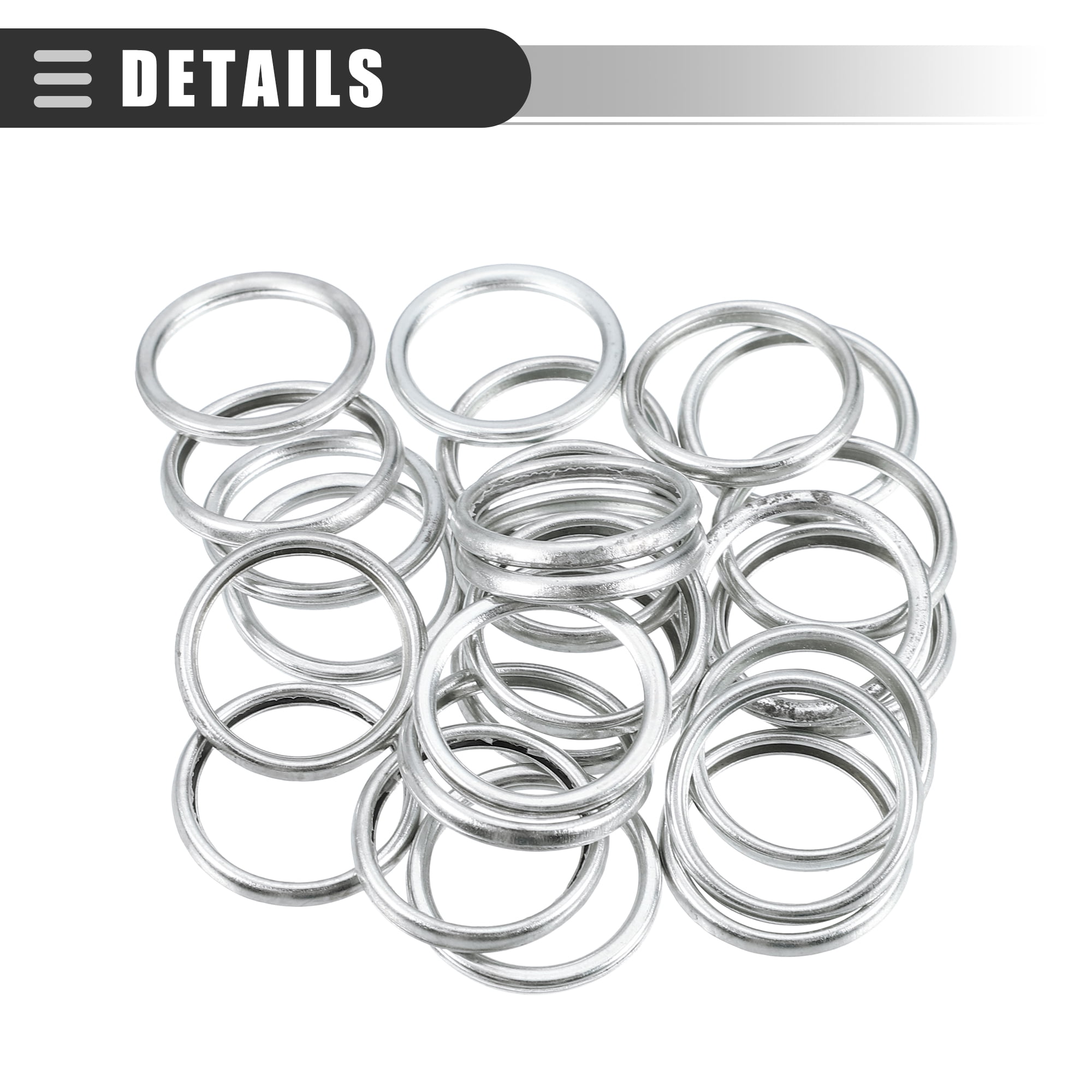 Unique Bargains 25Pcs Car Oil Drain Plug Gaskets for Subaru BRZ 2013-2020 Aluminum
