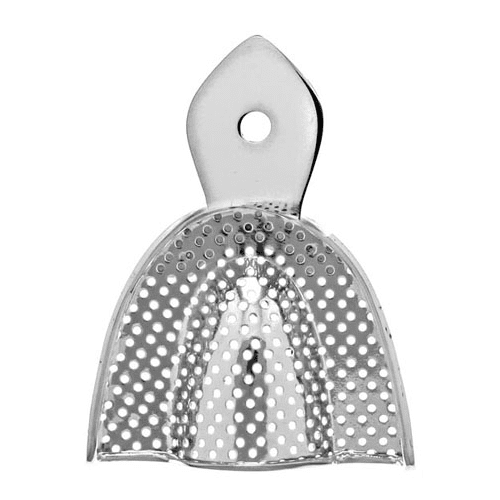 House Brand 40-1080 Metal Impression Dental Tray Perforated #8 Upper Medium