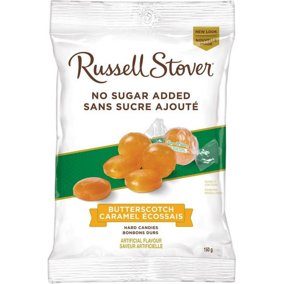 Russell Stover No Sugar Added Butterscotch Hard Candy, 150-Gram Bag, 150 g