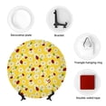 thumbnail image 4 of Kdxio Chamomile And Ladybug Bone China Decorative Plate Ceramic Decorative Plate for Home Office Wall Stand Decorative Plates for Home Bedroom-7in, 4 of 6