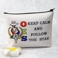 thumbnail image 2 of LEVLO Order of The Eastern Star Sorority Cosmetic Make Up Bag OES Sorority Gift Keep Calm And Follow The Star Makeup Zipper Pouch Bag For Women Girls, 2 of 4