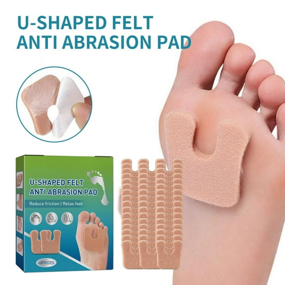 LYCAQL U-Shaped Callus Pads Foot Cushion Soft Breathable Self-Aadhesive Foot Support Shoes Pads
