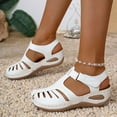 thumbnail image 4 of Closed Toe Wedge Gladiator Sandals for Women 2025 Roman Comfort Leather Walking Fisherman Work Summer Shoes, 4 of 8