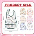 thumbnail image 3 of Mess Proof Baby Bibs for Eating, Waterproof Toddler Bibs for 2-4 Years, Soft Machine Washable Sleeveless Baby Smock Bib, Reusable Weaning Apron for Feeding Bib with Food Catcher, Spring Flower, 3 of 5