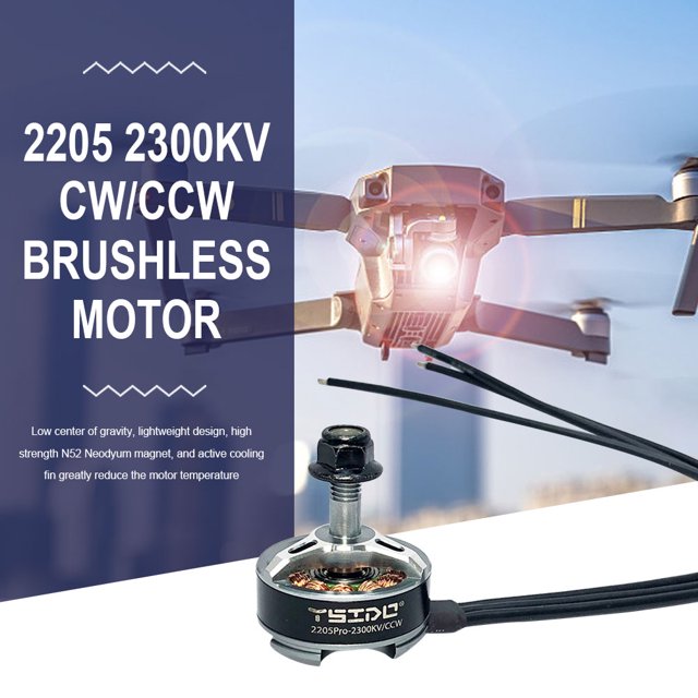 Motor Sin Escobillas 2300KV 2-4S Motor sin escobillas Reemplazo CW / CCW Motor de alta potencia para RC FPV Drone