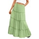 thumbnail image 1 of Vestido de Verano Midi Longitud Color Sólido Relajado Deportes Elástico de la Cintura Nudo Falda Completa para Niños, 1 of 8