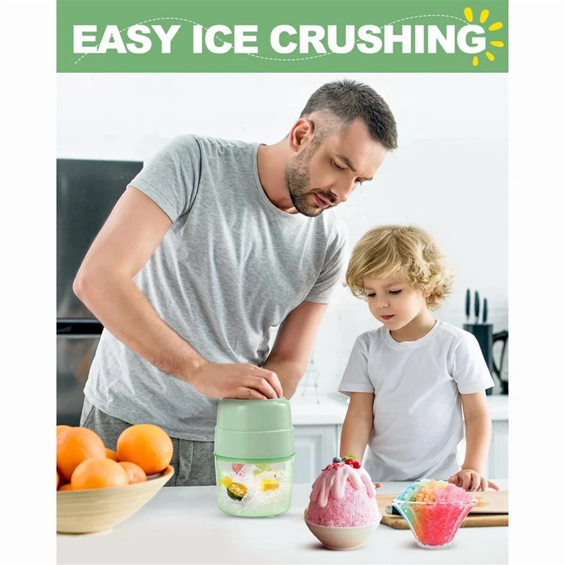 PRIME - Snow Cone Machine Shaved Ice Machine Manual Ice Shaver Machine W/Double Blade
