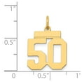 thumbnail image 3 of 14K Yellow Gold Charm Pendant Themed 50 Small Polished Number, 3 of 3